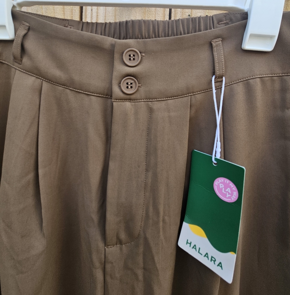 Halara Workwear Pants In Mushroom Color NWT - Picture 2 of 5